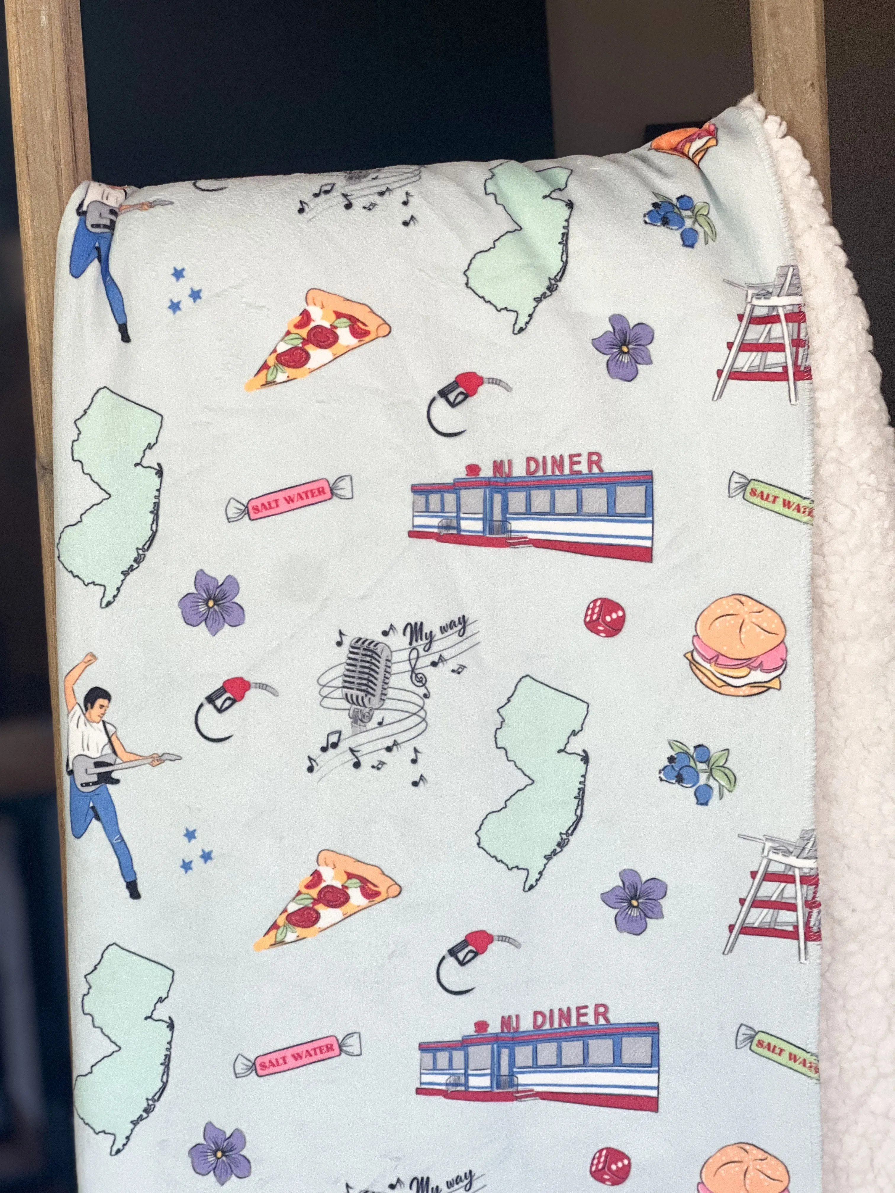 New Jersey Plush Throw Blanket 60x80
