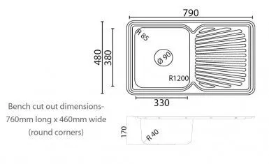 Parmco Stainless Steel Single Bowl Sink