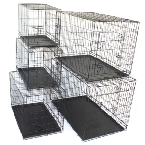 Pet Dog Crate Foldable Metal Cage Kennel Portable Pup Cat Rabbit House