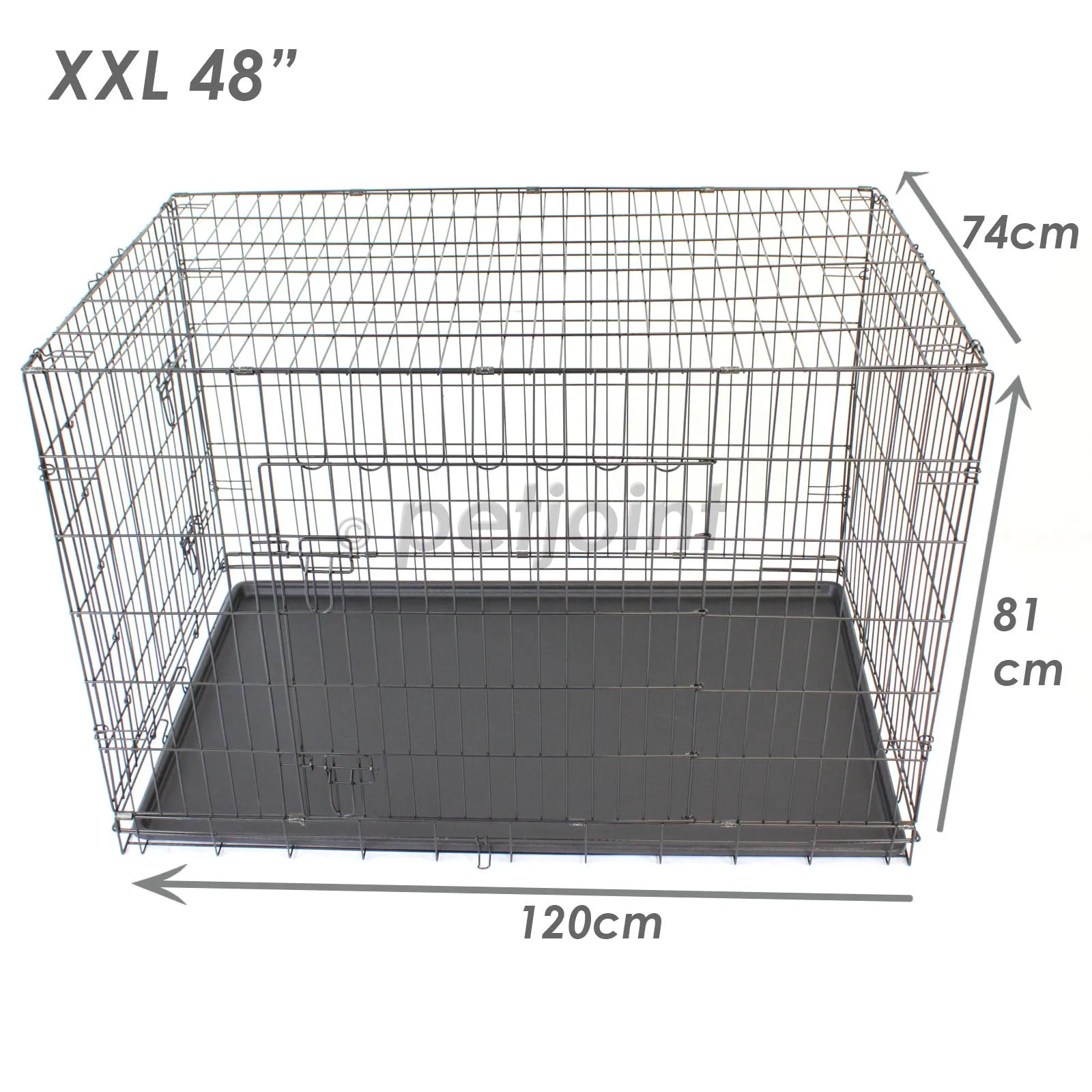 Pet Dog Crate Foldable Metal Cage Kennel Portable Pup Cat Rabbit House