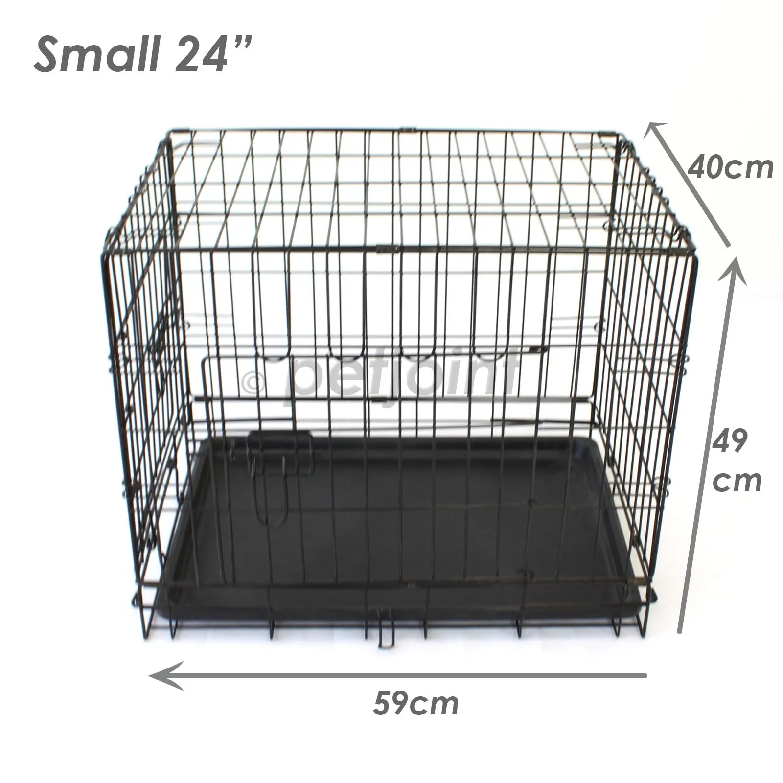 Pet Dog Crate Foldable Metal Cage Kennel Portable Pup Cat Rabbit House