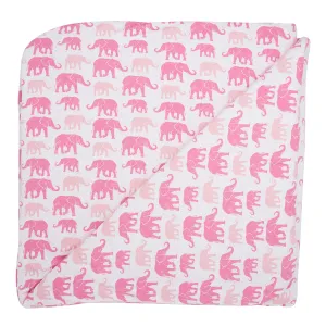 Pink Elephant Cloud Blanket