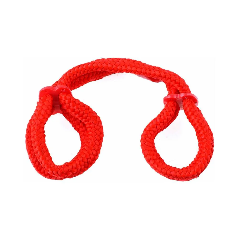 Pipedream Fetish Fantasy Series Silk Rope Love Cuffs Red