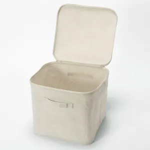 Polyester Linen Soft Box - Square With Lid