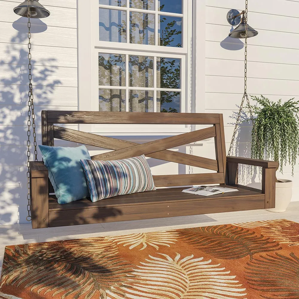 Porchgate Amish Heavy Duty 700 Lb Boardwalk Porch Swing