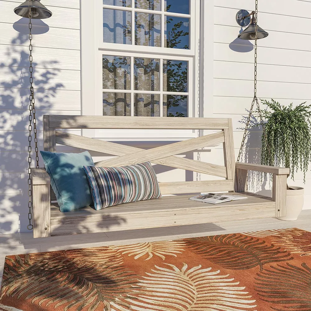 Porchgate Amish Heavy Duty 700 Lb Boardwalk Porch Swing