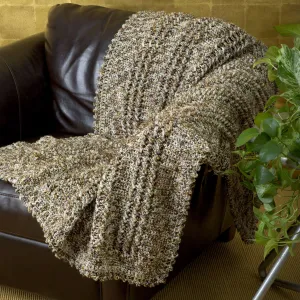 Red Heart Cozy Crochet Cable Throw