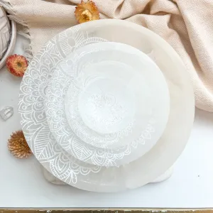 Round Selenite Jewelry & Trinket Dish Offering Bowl