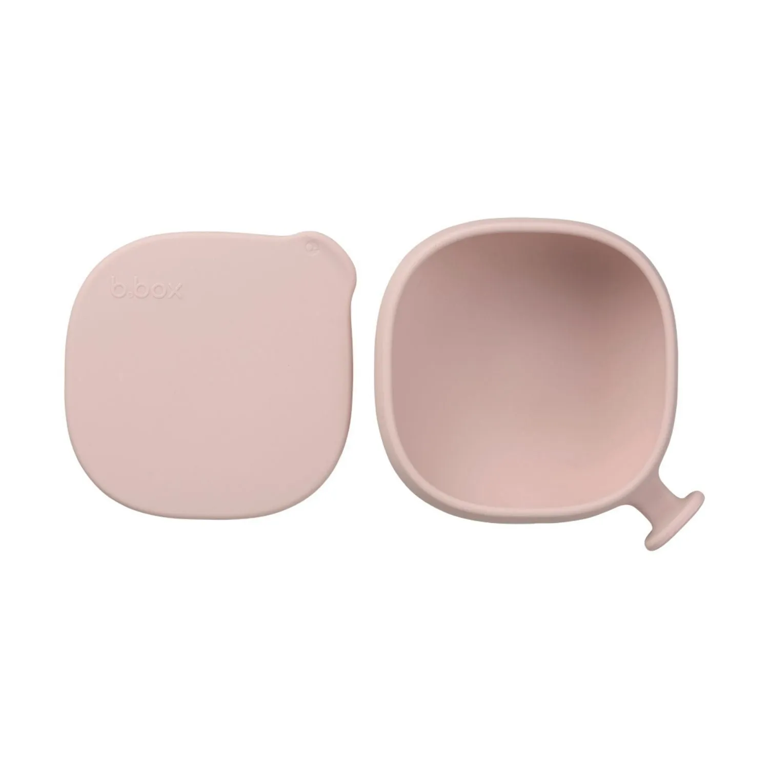 Silicone Bowl   Lid with Suction Base Blush Pink