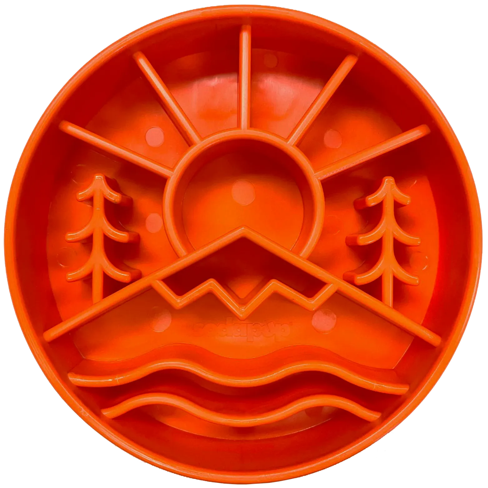 SodaPup Enriching Slow Feeder Great Outdoors Ebowl for Dogs Orange