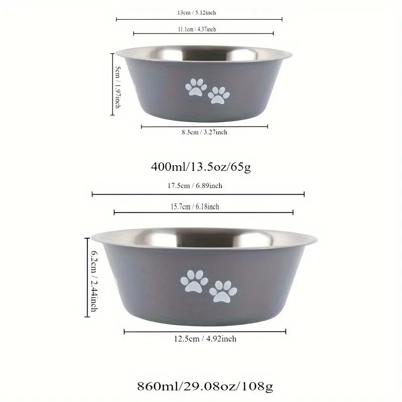 Stainless Steel NonSlip Dog Bowls  High Capacity Feeders