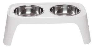 Totally Pooched Melamine Elevated Dog Feeder, Medium, 1.5 Cups Per Bowl, 4.5" High, 5 Colors