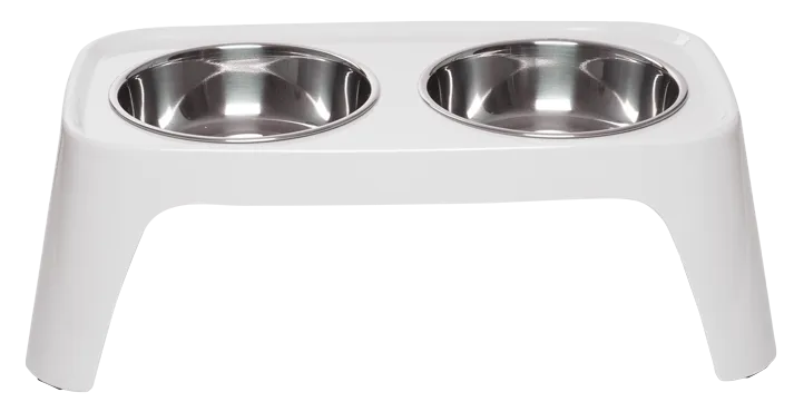 Totally Pooched Melamine Elevated Dog Feeder, Medium, 1.5 Cups Per Bowl, 4.5" High, 5 Colors