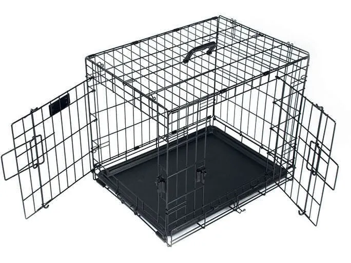 VOYAGER Wire Crate - 2 doors new patented lock Black