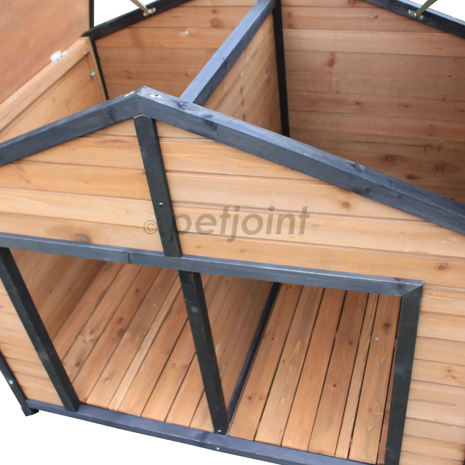 XXL Double Dog Twin Door Extra Large Two Pet Kennel Wooden House